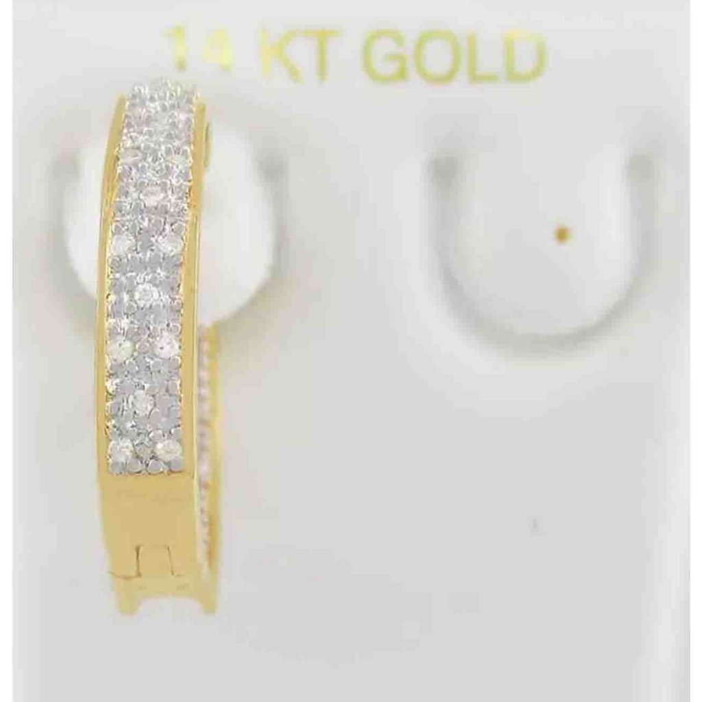 Genuine 0.50 Cts Diamond Huggie *Single* Earring 14k Yellow Gold